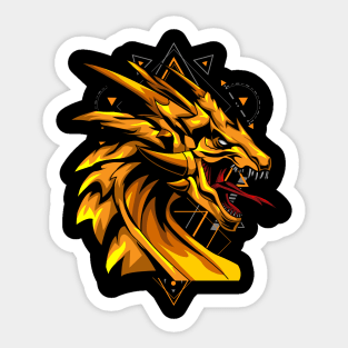 dragon gold night Sticker